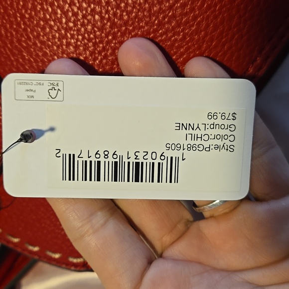 NWT Guess Lynne Charm Leather Satchel & Matching Wallet In Chili PRICE FIRM - Picture 5 of 5